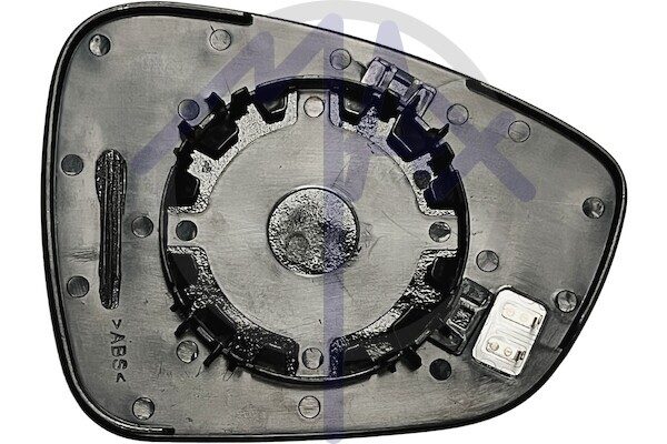 Left rear-view mirror glass, convex chrome, heated