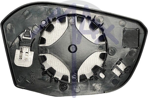 Left rear-view mirror glass, convex chrome, heated