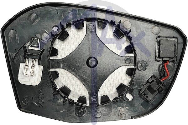 Rear-view mirror glass left, convex chrome heated, with BLIS system (blind spot)