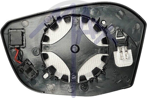Right rear-view mirror glass, heated chrome convex, with BLIS system (blind spot)