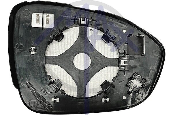 Left rear-view mirror glass, convex chrome, heated