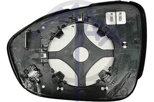 Right rear-view mirror glass, convex chrome, heated
