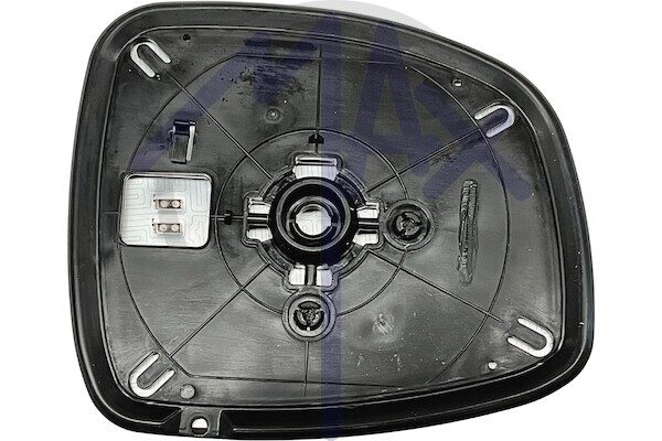 Left rear-view mirror glass, convex chrome, heated