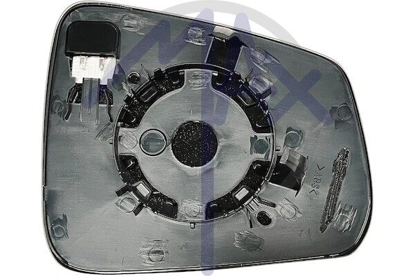 Left rear-view mirror glass, convex chrome, heated