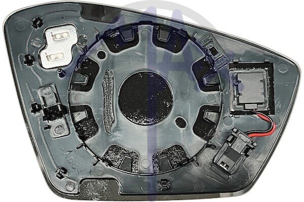 Rear-view mirror glass left, convex chrome heated, with BLIS system (blind spot)