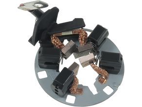 Starter motor brush holder