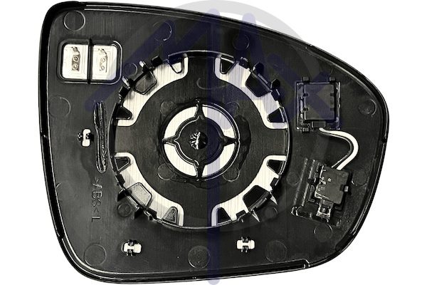 Rear-view mirror glass left, heated chrome aspherical, with BLIS system (blind spot)