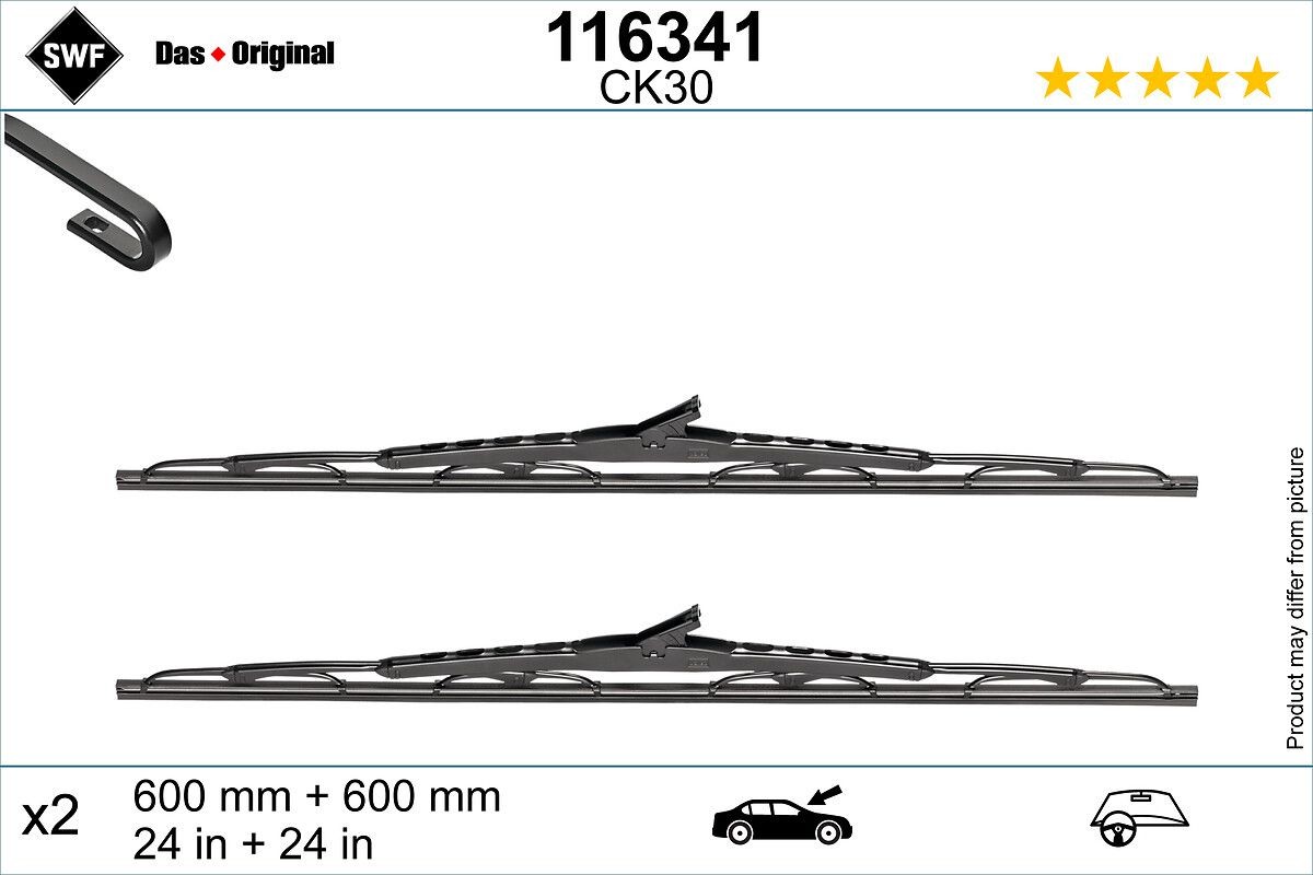 Tergicristalli 600 mm anteriore, Standard