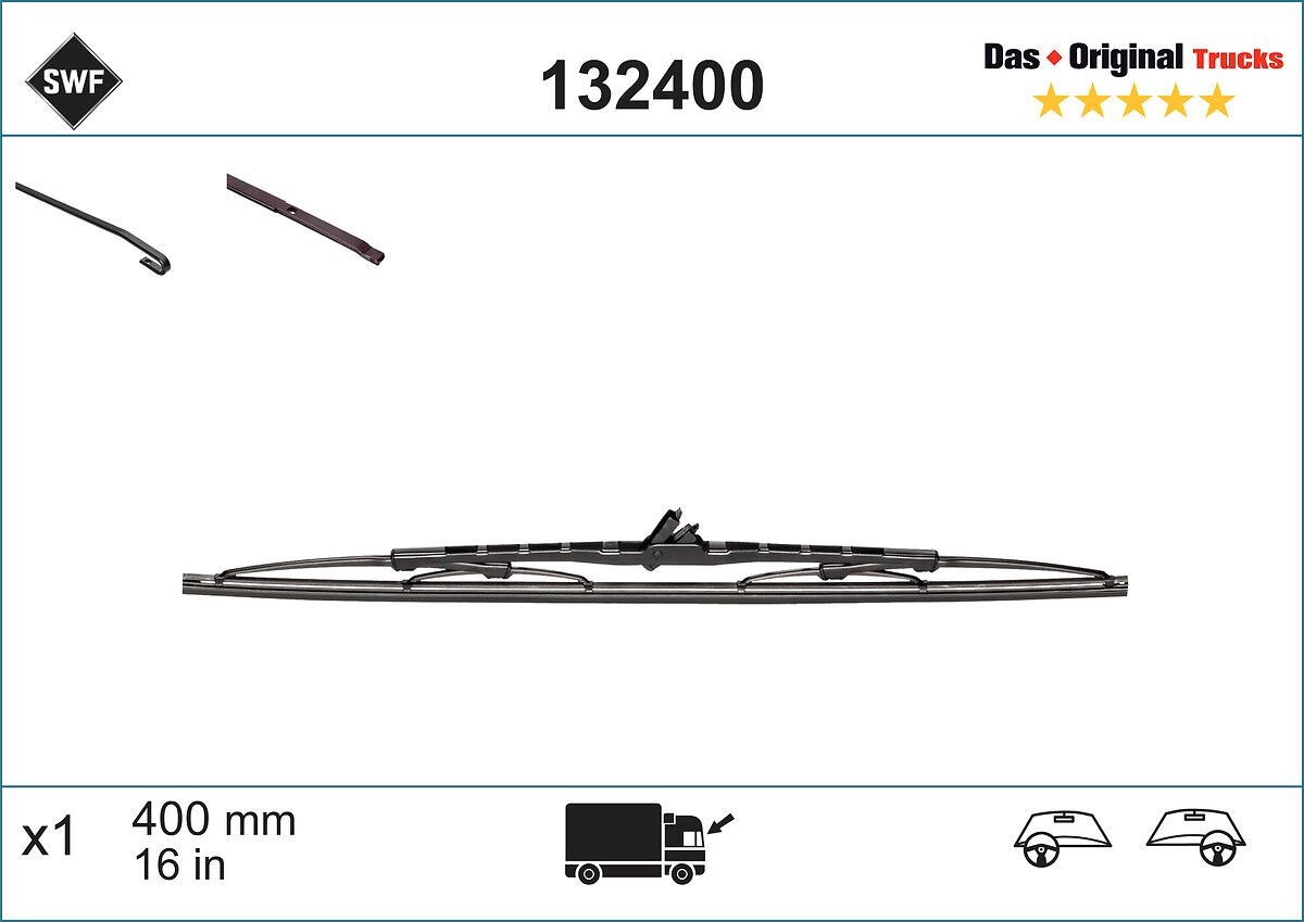 Tergicristalli 400 mm, Standard
