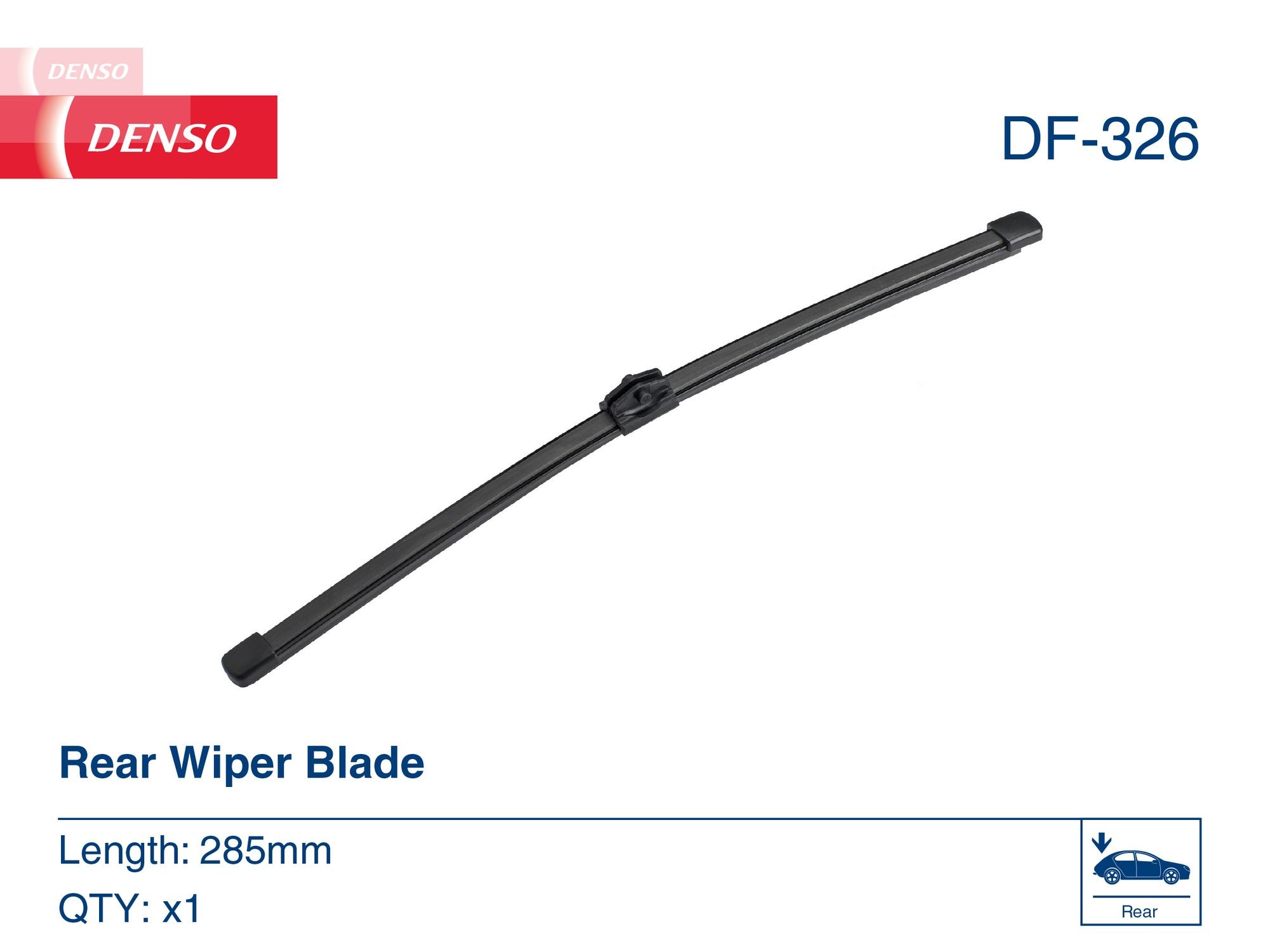 Spazzola tergi posteriore 285 mm, flat blade