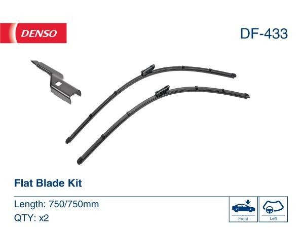 Spazzole tergi 750, 750/750 mm, flat blade