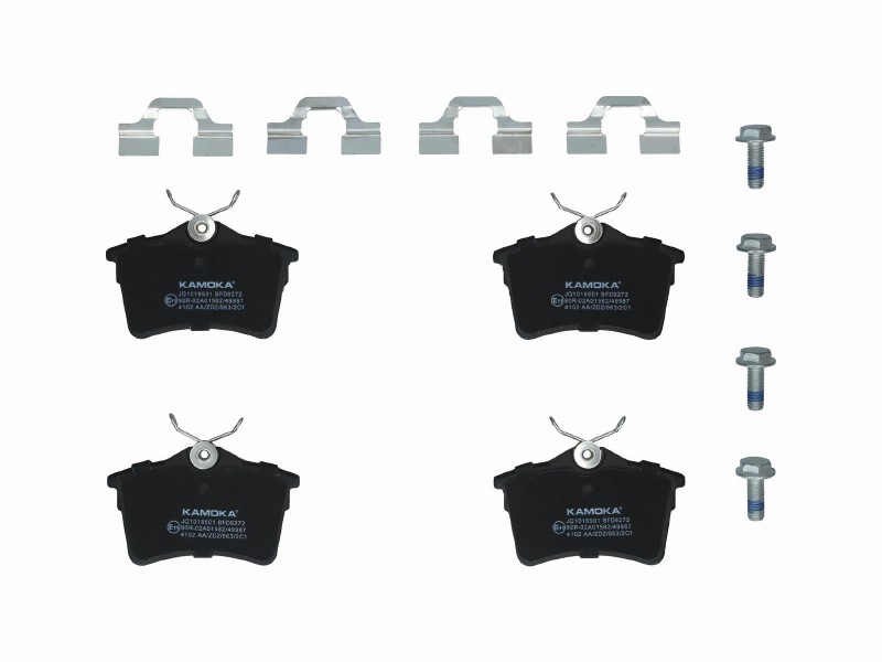 Brake pad set, disc brake