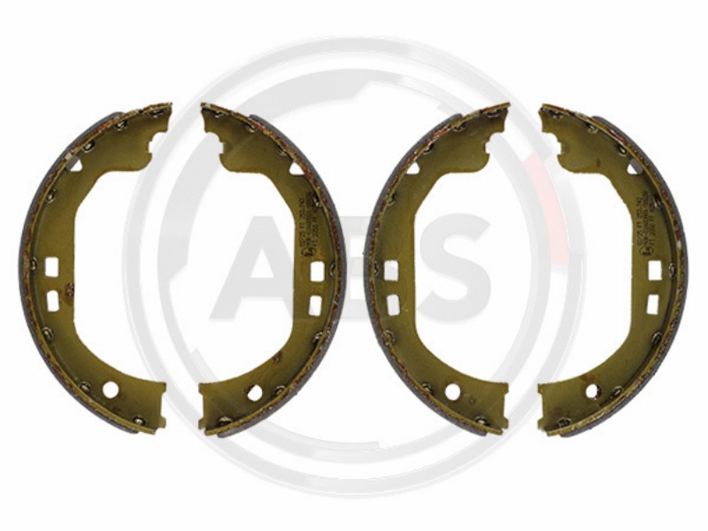 Brake shoe set, parking brake