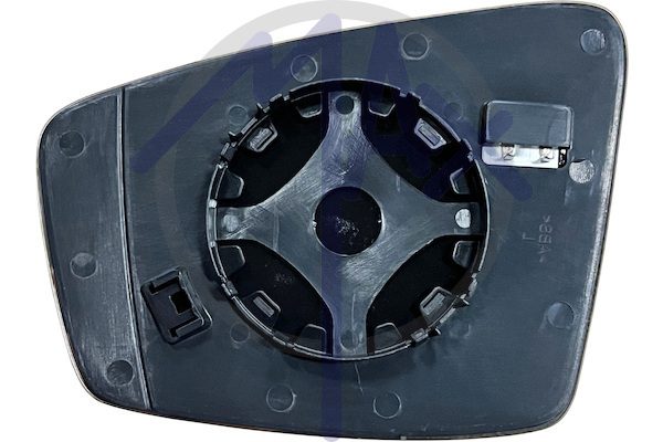 Right rear-view mirror glass, convex chrome, heated