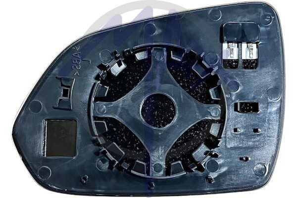Right rear-view mirror glass, convex chrome, heated