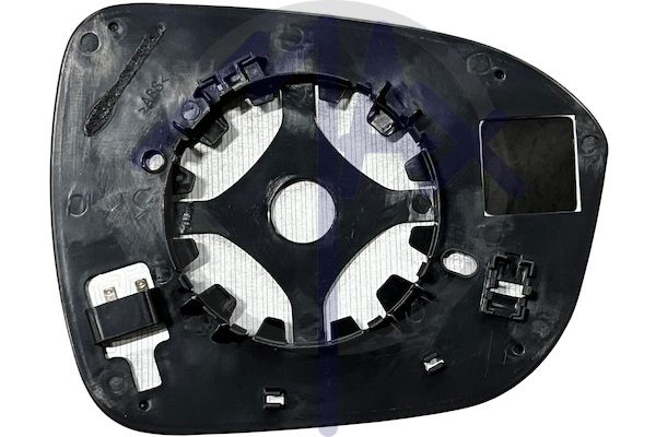 Left rear-view mirror glass, convex chrome, heated