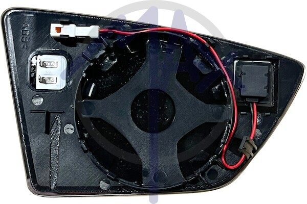 Rear-view mirror glass left, convex chrome heated, with BLIS system (blind spot)