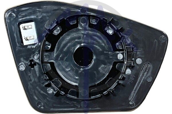 Left rear-view mirror glass, convex chrome, heated