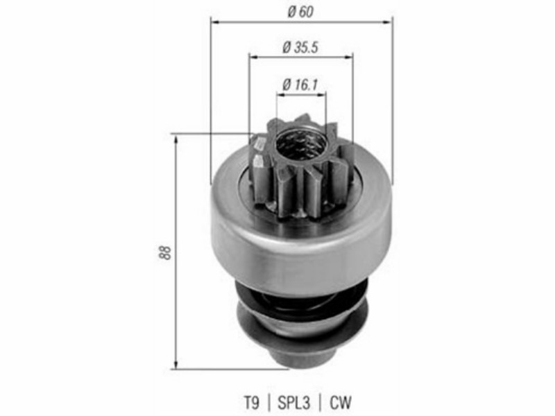 Pinion, starter motor