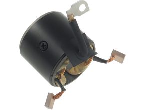Starter motor housing with field winding