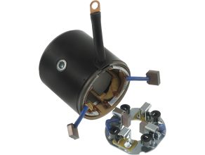Starter motor brush holder