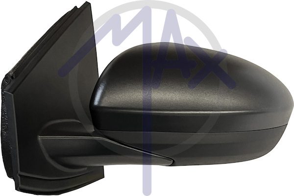 Exterior rear-view mirror, left, cable adjustment, black cover, convex chrome glass